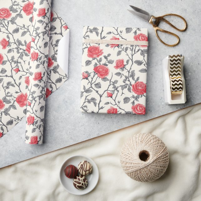 Classy Ro Greenery Wrapping Papper Presentpapper (Hantverk)
