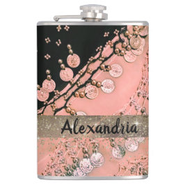 Classy Rosa Coral and Black Gypsy Scarf Fickplunta