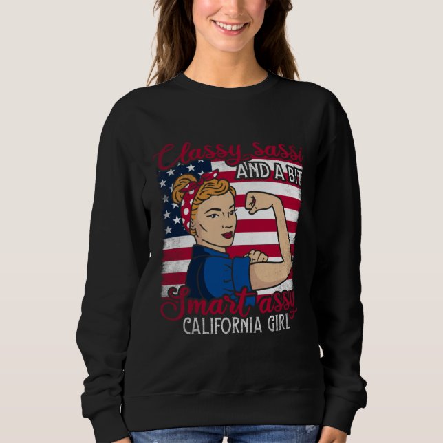 Classy Sassi And A Bit Smart Assi California Girl T Shirt (Framsida)