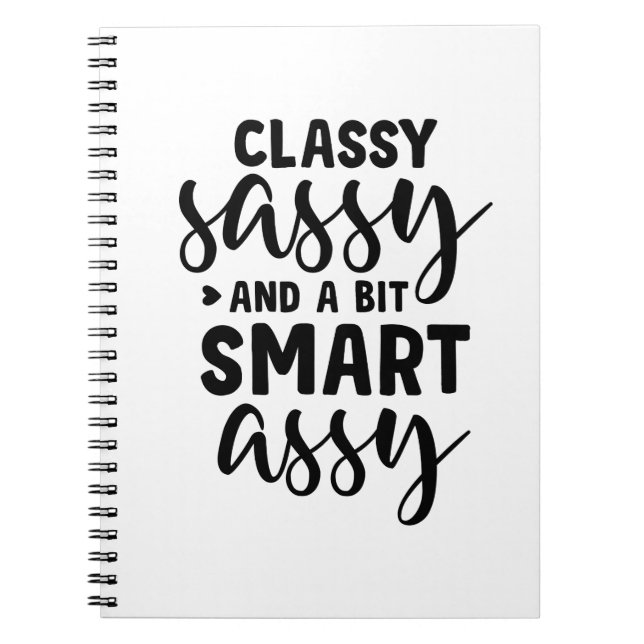Classy Sassy och Bit Smart Assy Anteckningsbok (Framsidan)