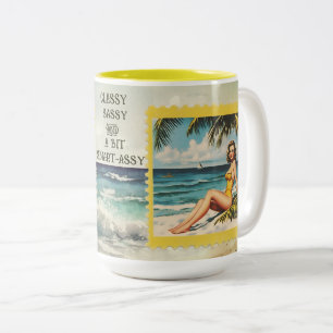CLASSY SASSY OCH BIT SMART ASSY Två-Tonad MUGG