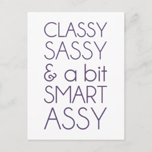 Classy Sassy och Bit Smart Assy Vykort