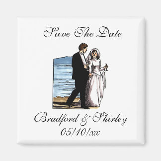 Classy Save the Date Strandsbröllop Destination Ma Magnet
