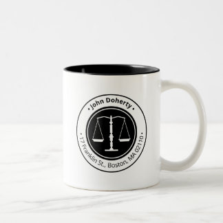 Classy Scales of Justice | Law Firm Två-Tonad Mugg
