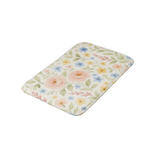 Classy Shabby chic Fransk Blommigt Art Mönster Badrumsmatta