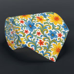 Classy Sicilian Colorful Löv Blommigt Art Mönster Slips<br><div class="desc">Denna vackert arrangerade italienska knutpunkt i Medelhavet visar en levande blommigt och löv mönster i gult,  orange,  blått,  rött och grönt. Dess speciella utformning och snyggt gör den idealisk för professionellen och den sofistikerade affärsmannen,  som kombinerar både mode och trendighet.</div>