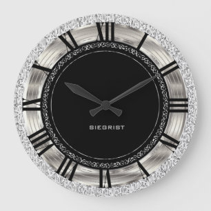 Classy Silver Design Stor Klocka