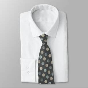 Classy Silver Polka Dot Personlig Charcol Grått Slips