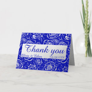 Classy Silver Ro om Royal Blue Tack Kort