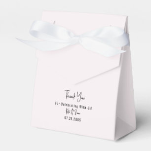 Classy Simple Champagne Rosa Wedor Favor Box Presentaskar