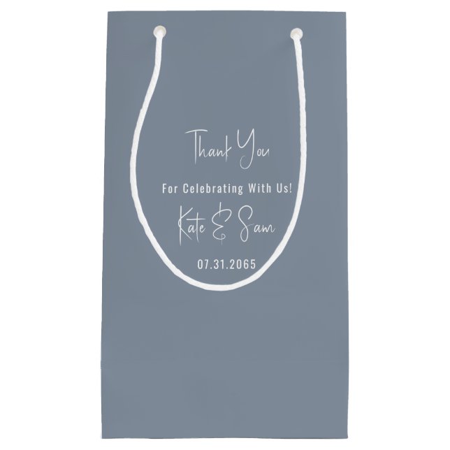 Classy Simple Dusty Blue Bröllop (Framsidan)