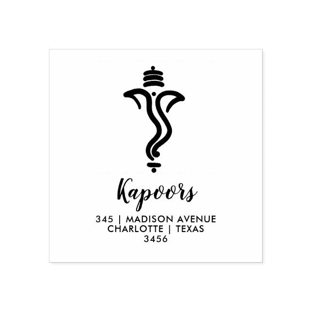 Classy Simple Ganesha/Indiska Gud Bröllop Stämpel (Tryck)