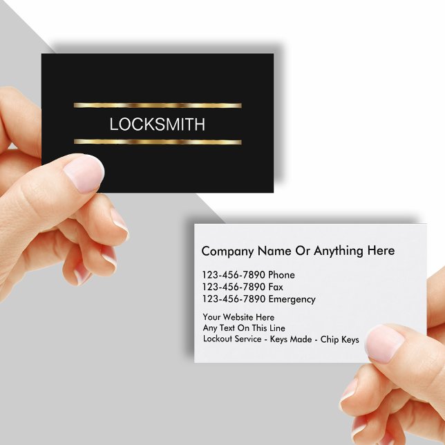Classy Simple Locksmith Affärskort Visitkort (Skapare uppladdad)