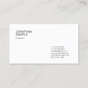Classy Simple Modern Guld White Professionell Visitkort