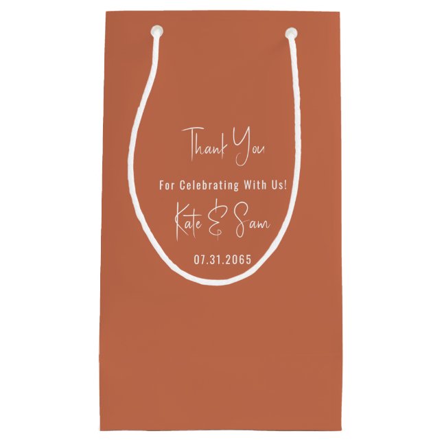 Classy Simple Terracotta Bröllop (Framsidan)