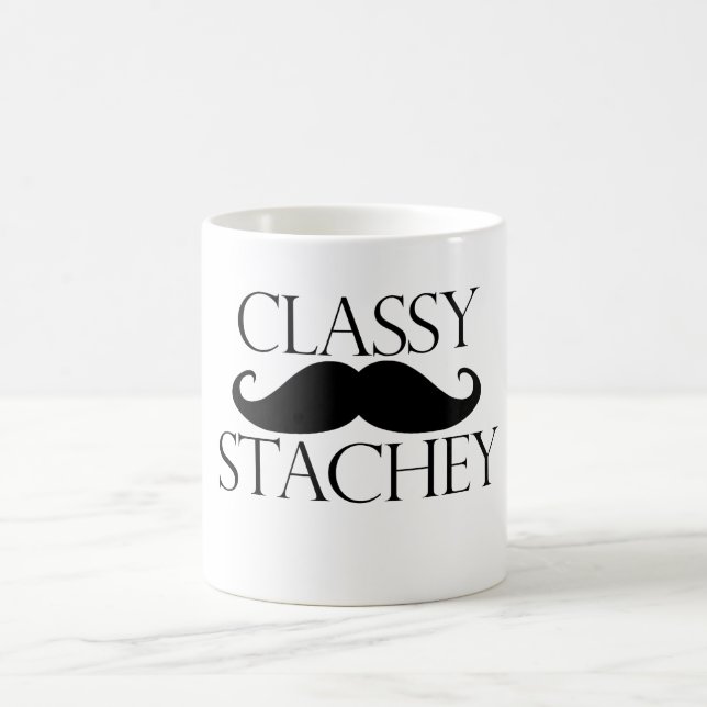 Classy Stache Mustache Kaffemugg (Center)
