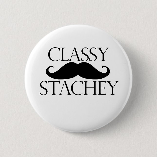 Classy Stache Mustache Knapp (Framsida)