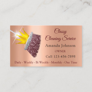 Classy Städning Service Maid Ro Krona Peach Visitkort