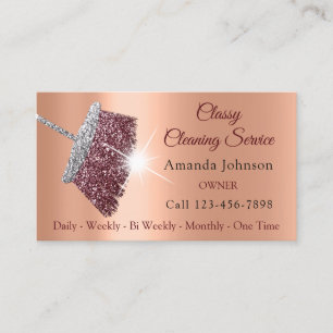 Classy Städning Service Maid Ro Silver Peach Visitkort