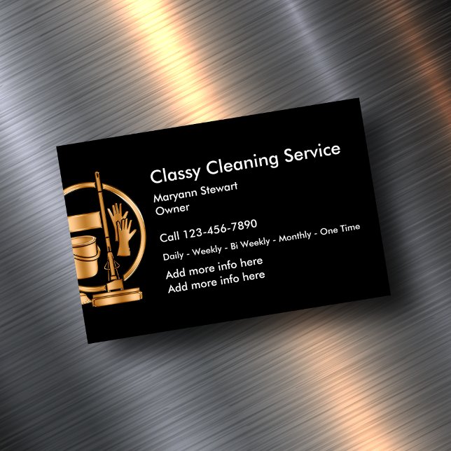 Classy Städning Services-design Visitkortmagnet (Skapare uppladdad)
