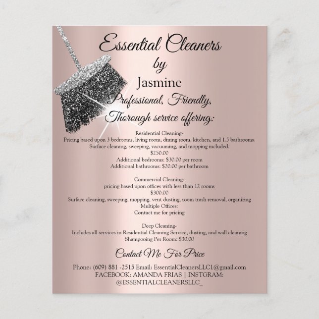 Classy Städning Services House Keeping Ro Silver Flygblad (Framsidan)