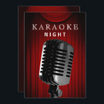 Classy Stage 30års födelsedag Karaoke Night Party Inbjudningar<br><div class="desc">Classy Stage Red Curtains 30års födelsedag Karaoke Nattepartiinbjudan</div>