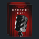 Classy Stage 30års födelsedag Karaoke Night Party Inbjudningar<br><div class="desc">Classy Stage Red Curtains 30års födelsedag Karaoke Nattepartiinbjudan</div>