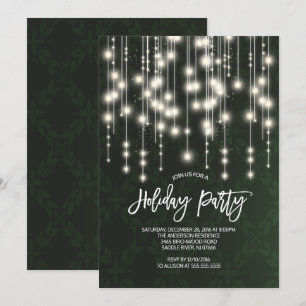Classy Strings of Ljus Christma Party bjudande in Inbjudningar