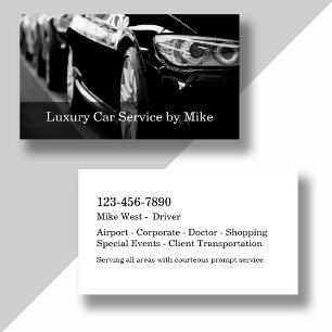 Classy Taxi Service Luxury Transport Visitkort