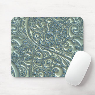 Classy Teal Elegant Söt Paisley Blommönster Musmatta