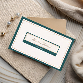 Classy Teal Ivory Visitkort