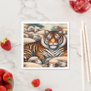 Classy Tiger Cocktail Napkin Pappersservett