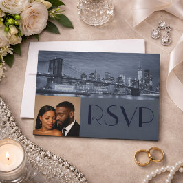 Classy & Timeless NYC Wedding RSVP Inbjudningar