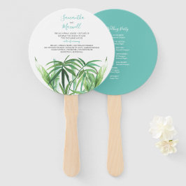 Classy Tropical Löv Bröllopsprogram Fläkt