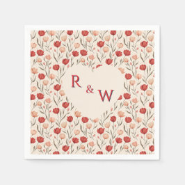 Classy Tulip Traditional Wedding Napkins Pappersservett