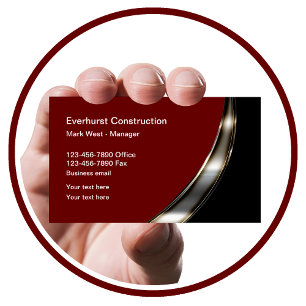 Classy Upscale Construction Service Visitkort