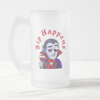 Classy Vampire – Sip Happens Frostat Ölglas