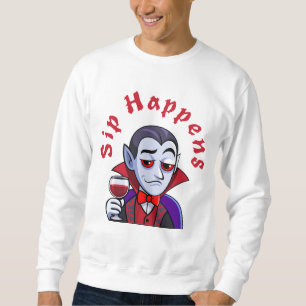 Classy Vampire - Sip Happens Lång Ärmad Tröja