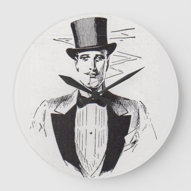 Classy, vassare klädd man stor klocka (Framsida)