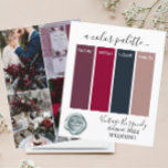 Classy Vintage Burgundy Bröllop-färgerPaper Lakan<br><div class="desc">Classy Vintage Burgundy Bröllop färg Palette Card 2024</div>