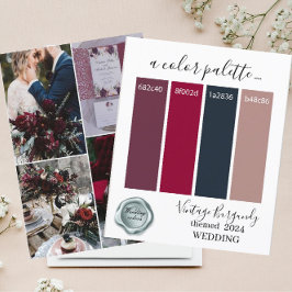 Classy Vintage Burgundy Bröllop-färgerPaper Lakan