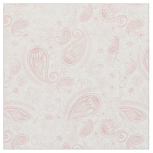 Classy Vit ros Guld Glitter Paisley Blommigt Tyg