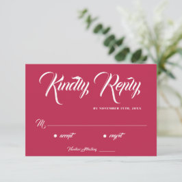 Classy Viva Magenta Calligraphy Sunset Theme OSA Kort