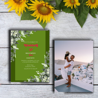 CLASSY WATERCOLOR BLOMMIGT BRÖLLOP INBJUDNINGAR