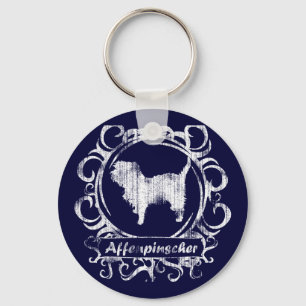 Classy Weasted Affenpinscher Nyckelring