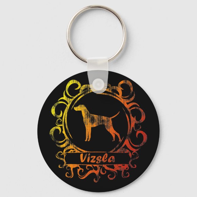 Classy Weasted Vizsla Nyckelring (Framsida)