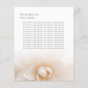 Classy White Blommigt Beauty Salon Flyers