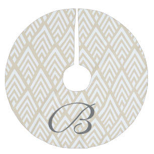 Classy White Deco-pilar och Beige-familjen - först Julgransmatta Borstad Polyester