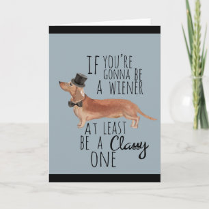 Classy Wiener Hund Watercolor Kort