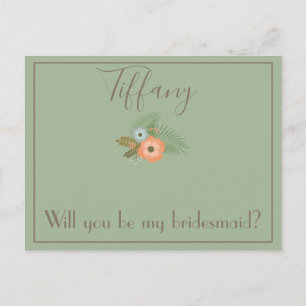 Classy Will You be my blommigt Vykort